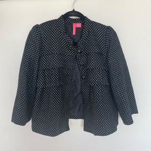 Black Blazer with white polka dots